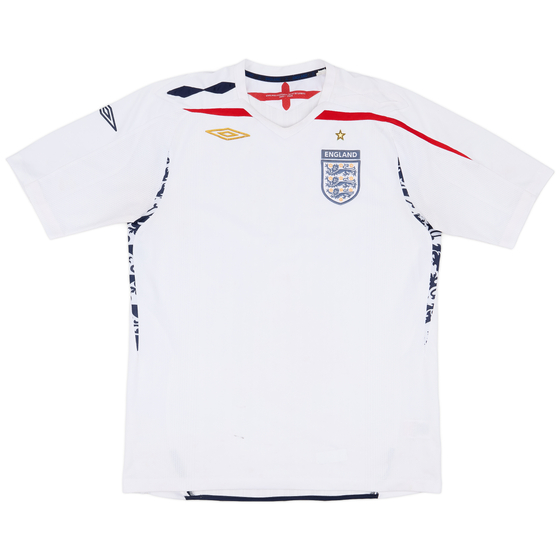 2007-09 England Home Shirt - 4/10 - (L)