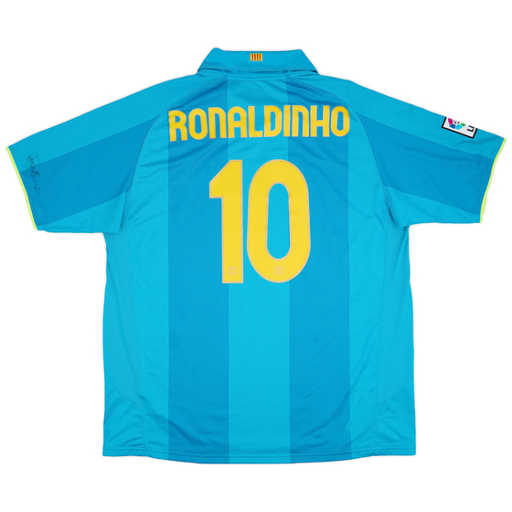 2007-09 Barcelona Away Shirt Ronaldinho #10 - 7/10 - (XXL)