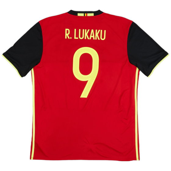 2016-17 Belgium Home Shirt Lukaku #9 - 8/10 - (L)