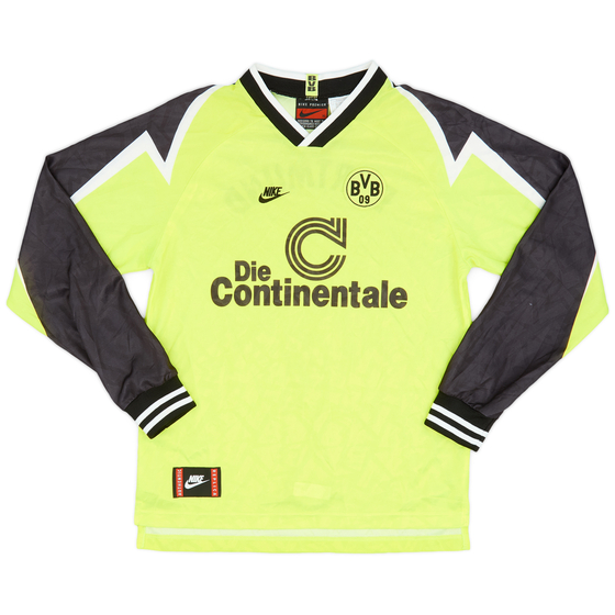 1995-96 Borussia Dortmund Home L/S Shirt - 9/10 - (XL.Boys)