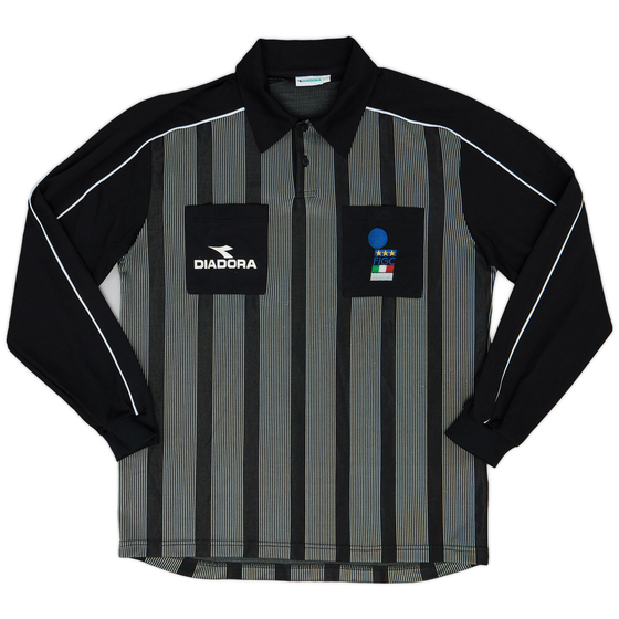 1999-00 Italy FIGC Diadora Referee L/S Shirt - 9/10 - (XL)
