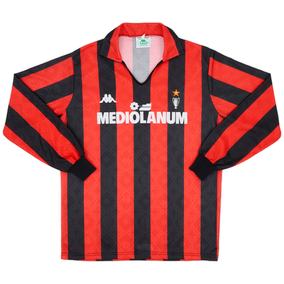 1988-89 AC Milan Home L/S Shirt - 9/10 - (XL)