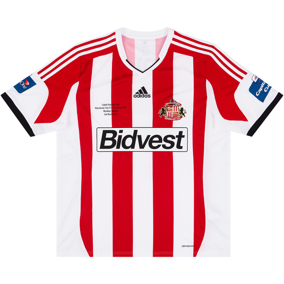 2013-14 Sunderland Match Issue League Cup Final Home Shirt Brown #5 (v Man City)