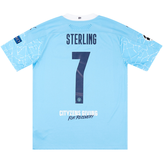 2020-21 Manchester City Champions League Home Shirt Sterling #7