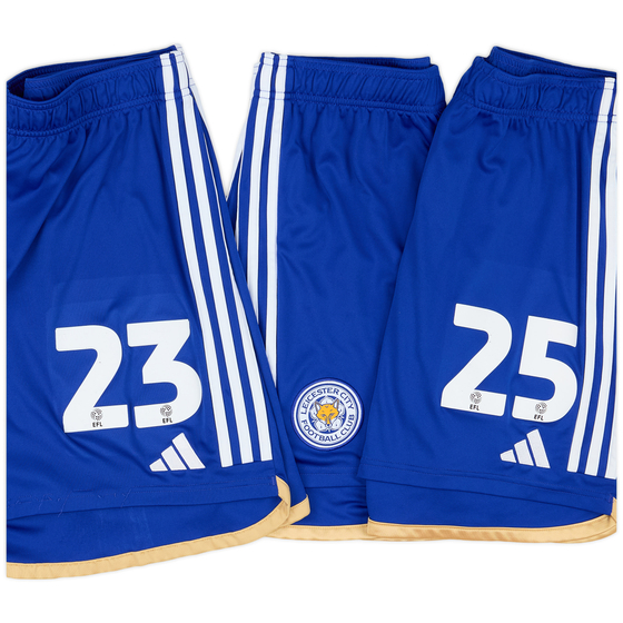 2023-24 Leicester Player Issue Home Shorts - 7/10 - (L)
