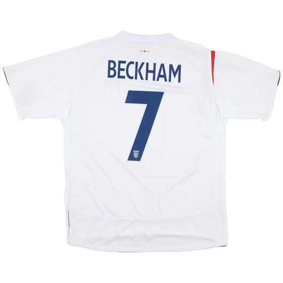 2005-07 England Home Shirt Beckham #7 (XL)