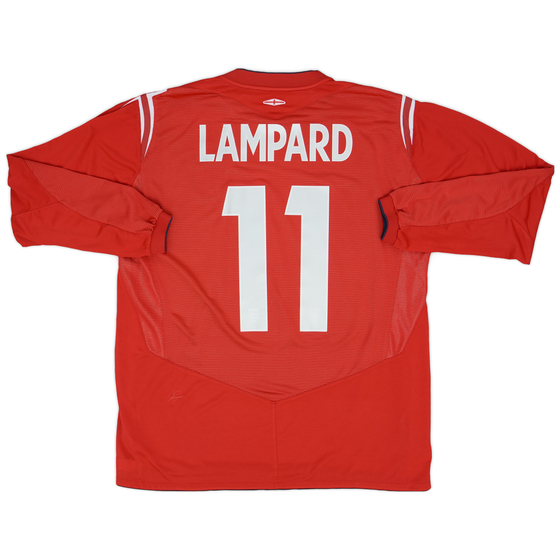 2004-06 England Away L/S Shirt Lampard #11 - 8/10 - (XL)