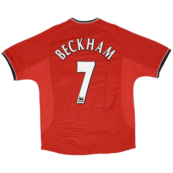 2000-02 Manchester United Home Shirt Beckham #7 - 9/10 - (L)