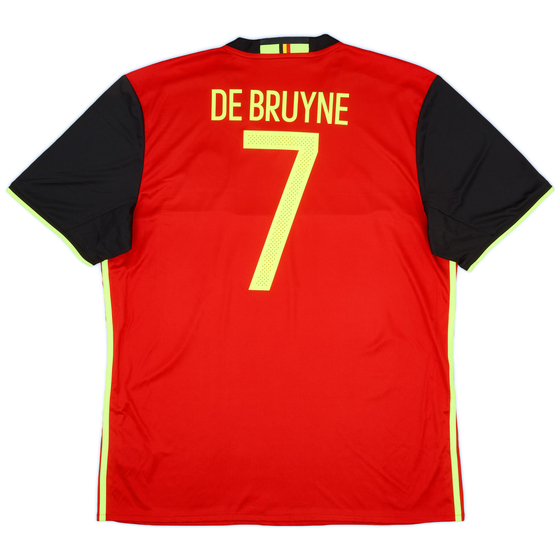 2016-17 Belgium Home Shirt De Bruyne #7 - 6/10 - (XL)