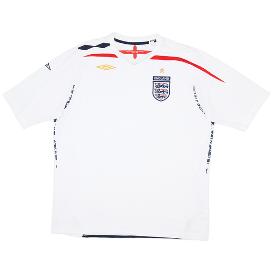 2007-09 England Home Shirt - 8/10 - (XXL)