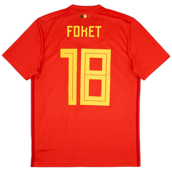 2018-19 Belgium Home Shirt Foket #18 - 8/10 - (M)