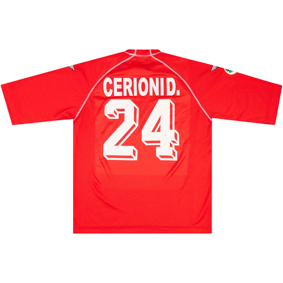 2000-01 Ancona Match Issue GK/Home Shirt Cerioni D. #24