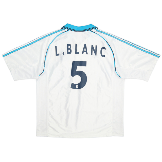 1998-99 Olympique Marseille Home Shirt L. Blanc #5 - 9/10 - (XL)