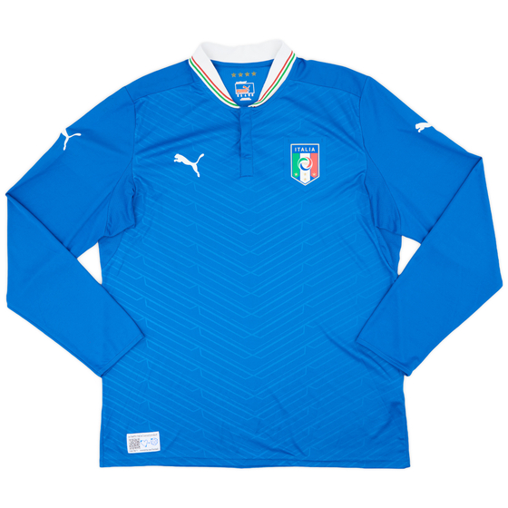 2012-13 Italy Home L/S Shirt - 8/10 - (XL)