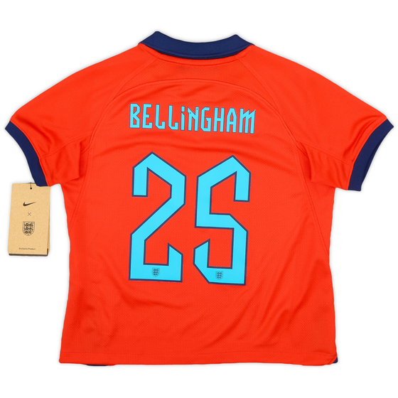 2022-23 England Away Shirt Bellingham #25 (Little Kids)