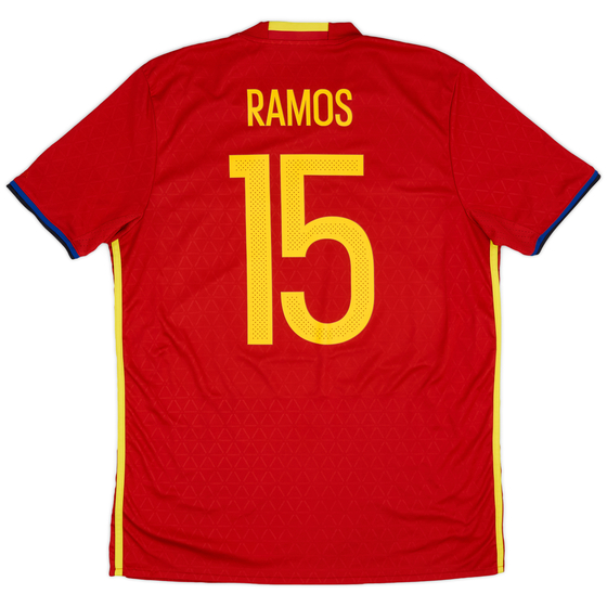 2016-17 Spain Home Shirt Ramos #15 - 9/10 - (L)