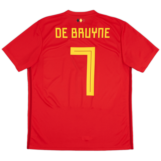 2018-19 Belgium Home Shirt De Bruyne #7 - 8/10 - (L)