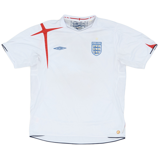 2005-07 England Home Shirt - 3/10 - (XL)