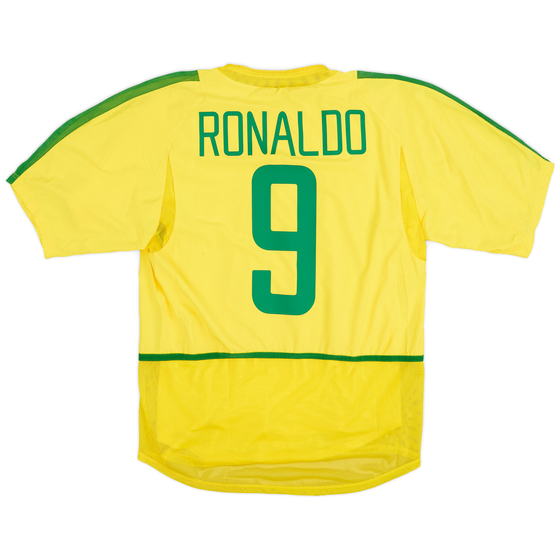 2002-04 Brazil Authentic Home Shirt Ronaldo #9 - 9/10 - (M)