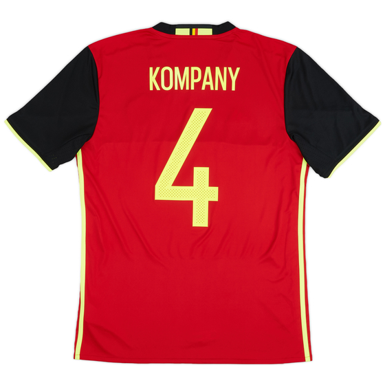 2016-17 Belgium Home Shirt Kompany #4 - 8/10 - (M)