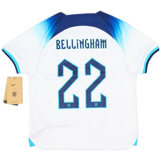 2022-23 England Home Shirt Bellingham #22 (Little Kids)
