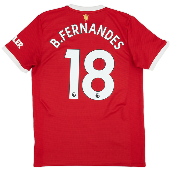 2021-22 Manchester United Home Shirt B. Fernandes #8 - 8/10 - (M)