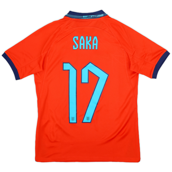 2022-23 England Away Shirt Saka #17 (L.Boys)