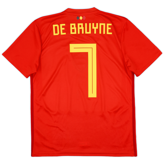 2018-19 Belgium Home Shirt De Bruyne #7 - 9/10 - (M)