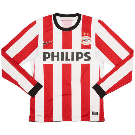 2010-11 PSV Player Issue Home L/S Shirt - 8/10 - (M)