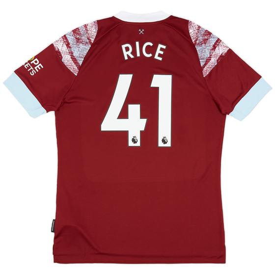 2022-23 West Ham Home Shirt Rice #41