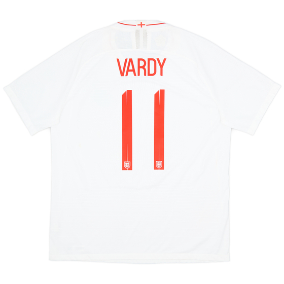 2018-19 England Authentic Home Shirt Vardy #11 - 9/10 - (M)