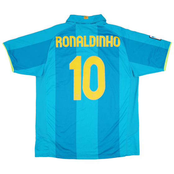 2007-09 Barcelona Away Shirt Ronaldinho #10 - 9/10 - (XL)