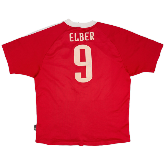 2000-01 Bayern Munich Signed CL Home Shirt Elber #9 - 6/10 - (L)