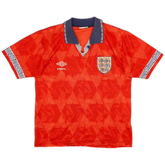 1990-93 England Away Shirt - 6/10 - (M.Boys)