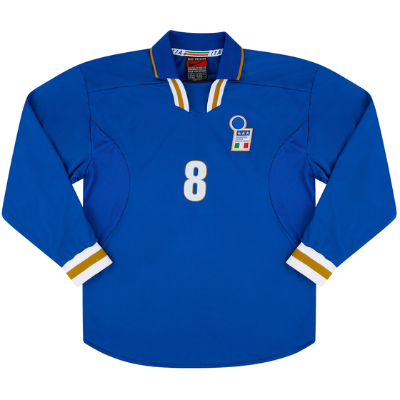 1996-97 Italy Match Issue Home L/S Shirt #8 (Di Biagio)