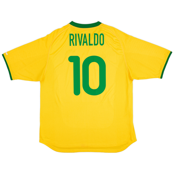 2000-02 Brazil Home Shirt Rivaldo #10 - 7/10 - (XXL)