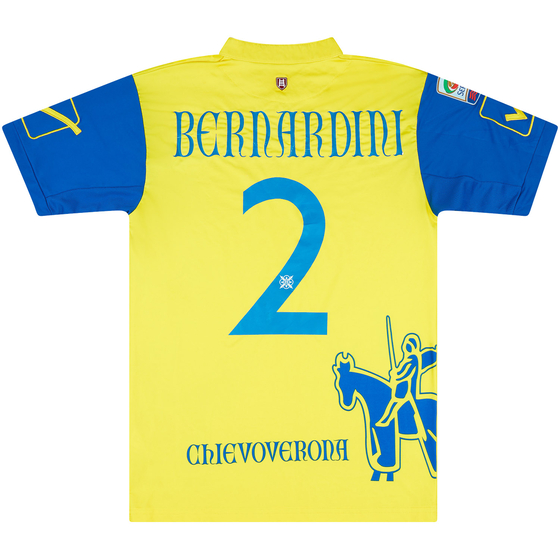 2013-14 Chievo Verona Match Issue Home Shirt Bernardini #2