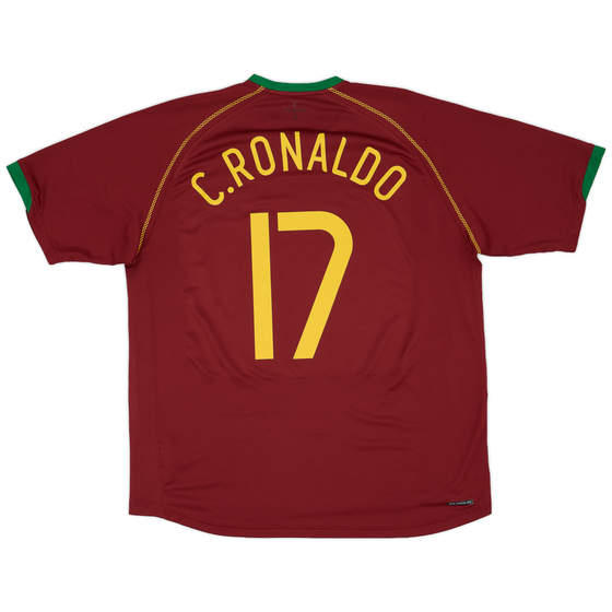 2006-08 Portugal Home Shirt C.Ronaldo #17 - 8/10 - (L)