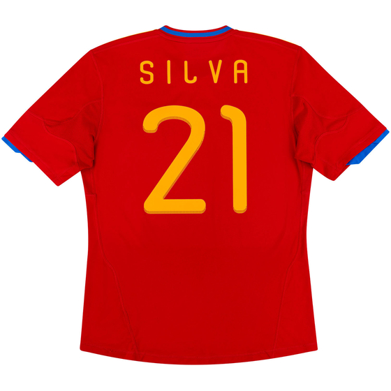 2009-10 Spain Home Shirt Silva #21
