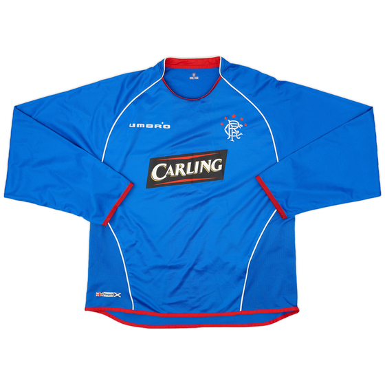 2005-06 Rangers Home L/S Shirt - 9/10 - (XL)