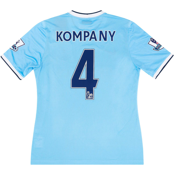 2013-14 Manchester City Match Issue Home Shirt Kompany #4