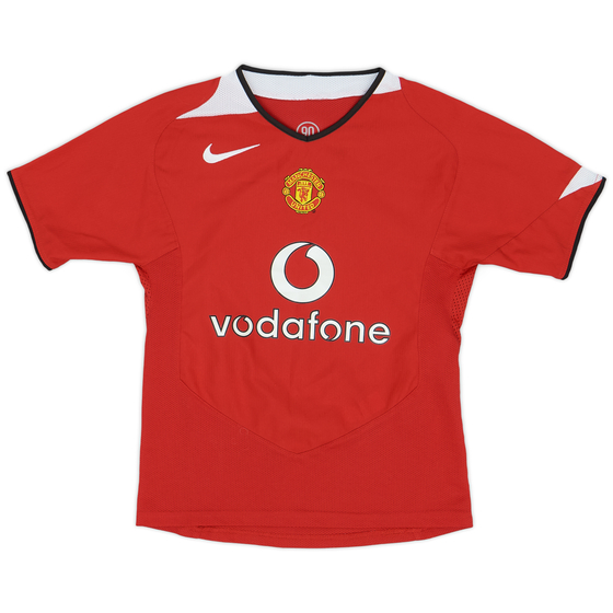 2004-06 Manchester United Home Shirt - 9/10 - (S.Boys)