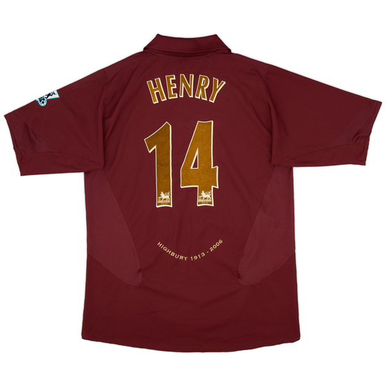 2005-06 Arsenal Home Shirt Henry #14 - 8/10 - (L)