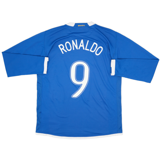 2006-07 Brazil Away L/S Shirt Ronaldo #9 - 9/10 - (L)