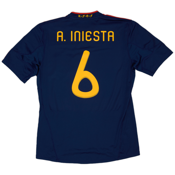2010-11 Spain Away Shirt A.Iniesta #6 - 9/10 - (L)