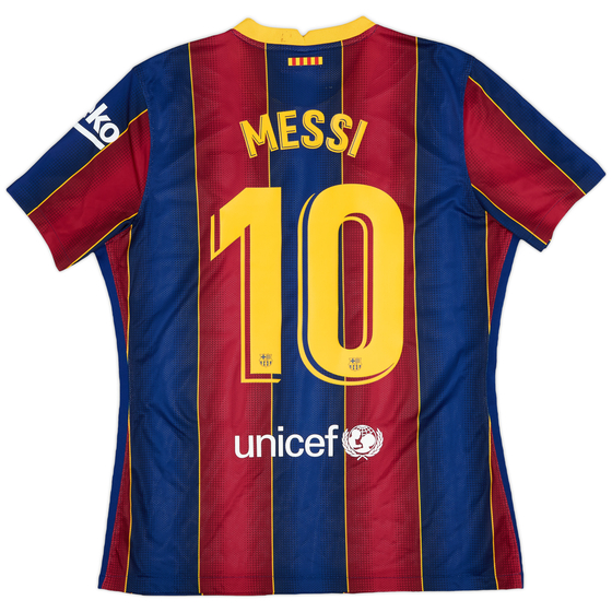 2020-21 Barcelona Authentic Home Shirt Messi #10 - 9/10 - (XL)