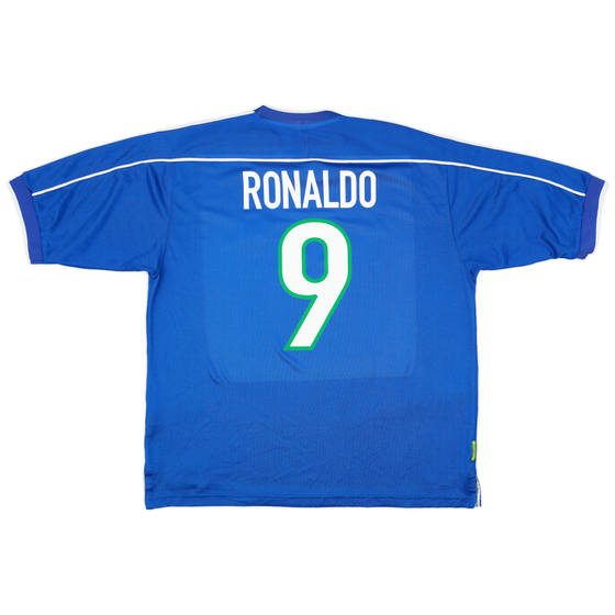 1998-00 Brazil Away Shirt Ronaldo #9 - 9/10 - (XL)