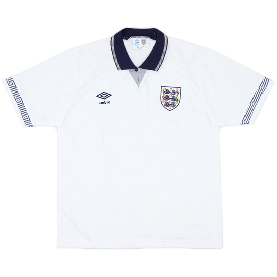 1990-92 England Home Shirt - 9/10 - (M)
