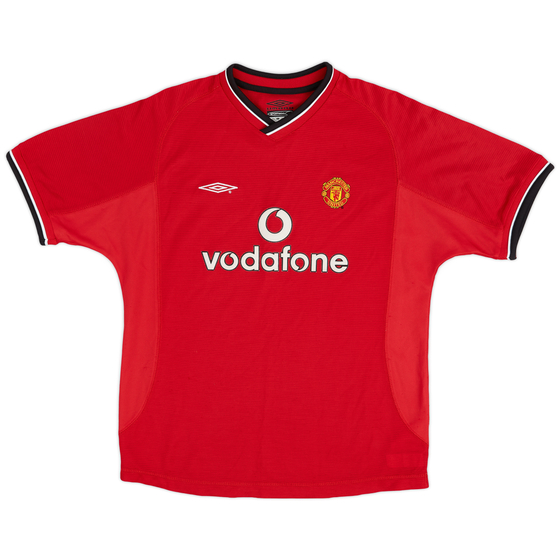 2000-02 Manchester United Home Shirt - 8/10 - (L.Boys)