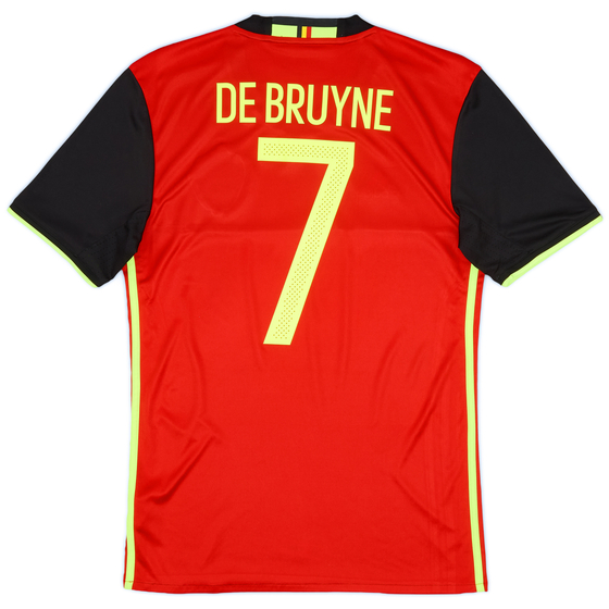 2016-17 Belgium Home Shirt De Bruyne #7 - 6/10 - (S)